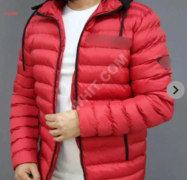 Winter puffer jacket with zipper brand