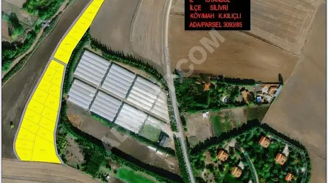 Land for sale with an area of 755 square meters, with certification and approval, at a reasonable price in KÜÇÜKLILIÇLI KÖYÜN