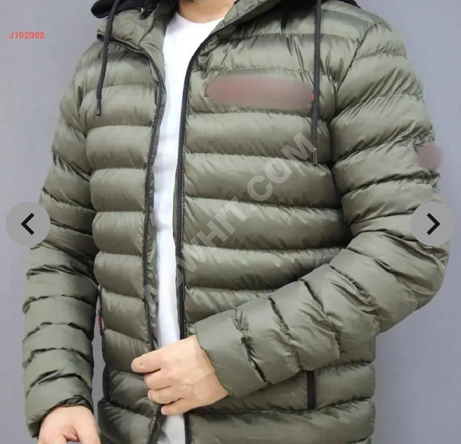 Winter puffer jacket with zipper brand