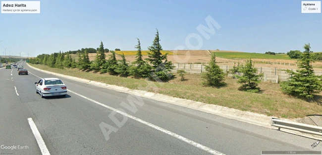 Land for sale with an area of 2016 m² next to the MURATBEY highway