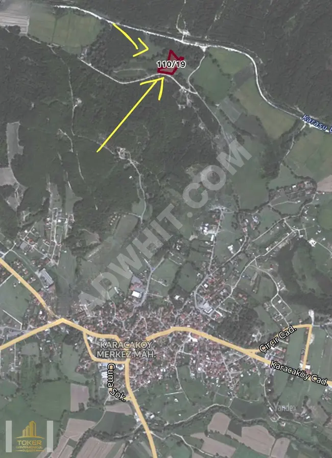 Land for sale with an area of 531 m2 on a main road in ÇATALCA KARACAKÖY