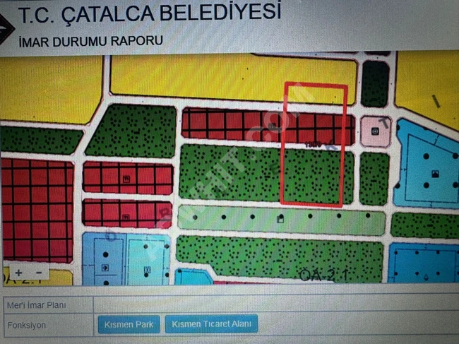 Land for sale with an area of 2016 m² next to the MURATBEY highway