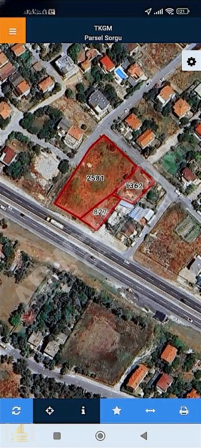 Land for sale with an area of 50 meters, frontage E5 [There is a level of 9.5 meters]