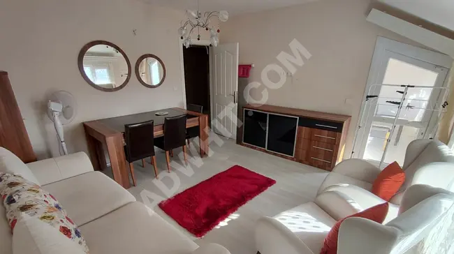 A 3+1 duplex apartment fully furnished for rent in the BEYKOZ area