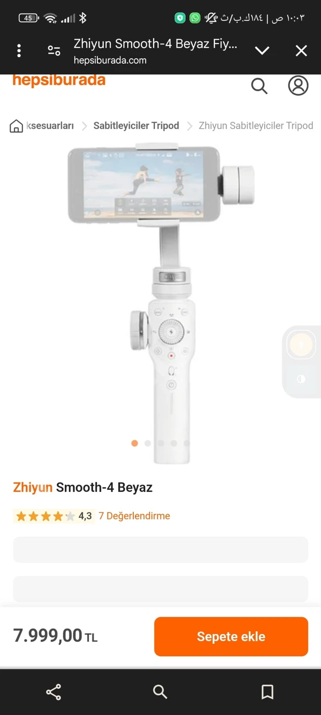 Somooth4 dördüncü nesil titreşim önleyici Gimbal