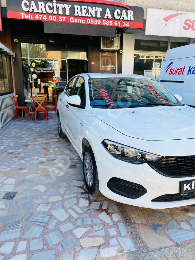 2019 - Fiat Egea - لتأجير سيارات  في القسم الاسيوي  في  ATAŞEHİR - KADIKÖY - BEŞİKTAŞ  بسعر 1100 ليرة - من CARCITY RENT A CAR