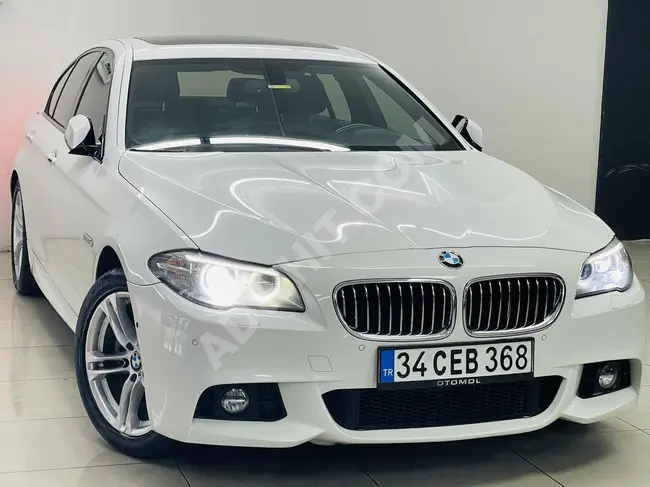 سيارة BMW 525D XDRIVE M SPORT موديل 2015 - فاصل الشفط - كاميرا للرؤية الخلفية - مسافة 199,000 كم