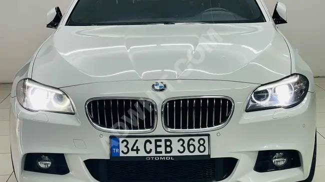 سيارة BMW 525D XDRIVE M SPORT موديل 2015 - فاصل الشفط - كاميرا للرؤية الخلفية - مسافة 199,000 كم