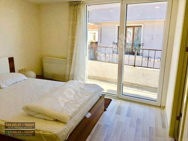 Refurbished duplex apartment 3+1, with a terrace and two balconies, equipped with air conditioning and central heating, overlooking the city in Cihangir Firuzağa.