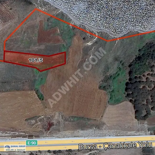 A plot of land for sale, 4020 square meters in ÇANAKKALE.