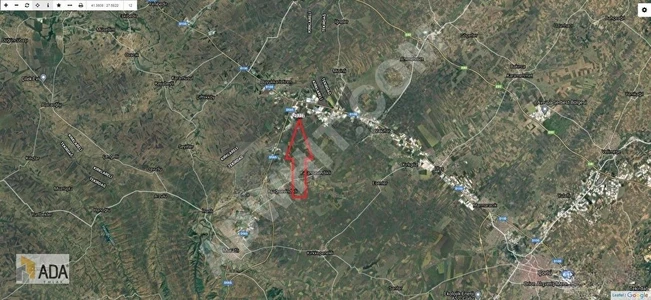 Agricultural land for sale with an area of 62 acres in the region of Kırklareli Lüleburgaz Büyükkarıştıran