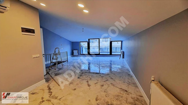 3+1 duplex apartment empty with a terrace in a lively location with an area of 160 m² in Levent 1 area