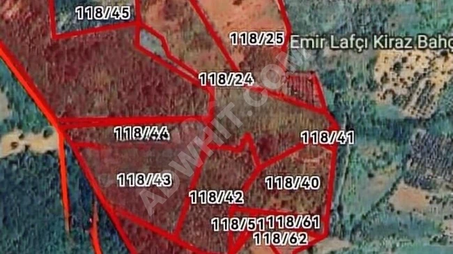 A plot of agricultural land measuring 15,774 square meters for sale in the area of YALOVA ÇİFTLİKKÖY- DEREKÖY.