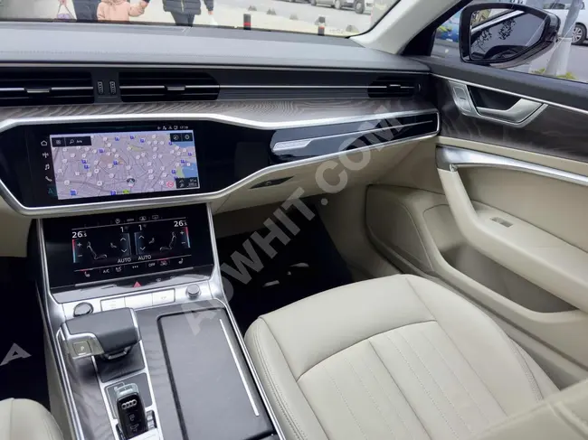 Audi A6 40 TDI Quattro - بتفاصيل خشبية , اضواء ماتركس , جنط 19 انش , بدون طلاء