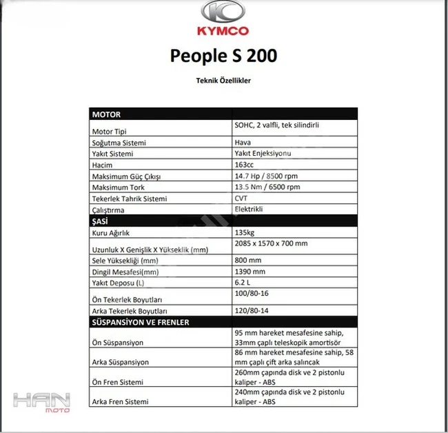 دراجة نارية PEOPLE S 200İ