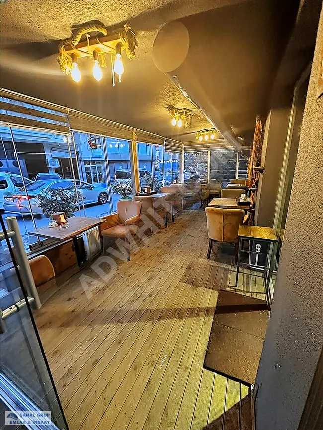 A 150 square meter café for rent, equipped with a garden on the ground floor on ALEMDAĞ Street.