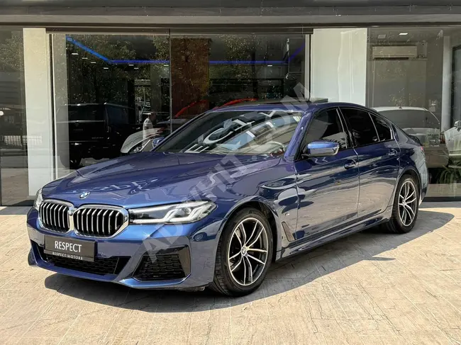 2021 -  BMW 5.20i  M SPORT - ابواب شفط - ستائر للنوافذ - نظام صوتي HARMAN KARDON- دخول وتشغيل بدون مفتاح - من شركة RESPECT MOTORS