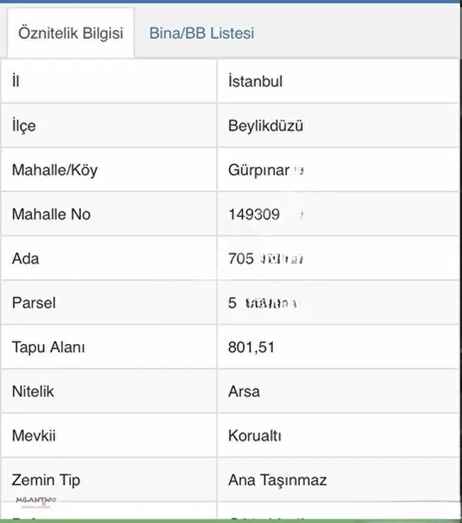 SATLIK İMARLI ARSA 800m2