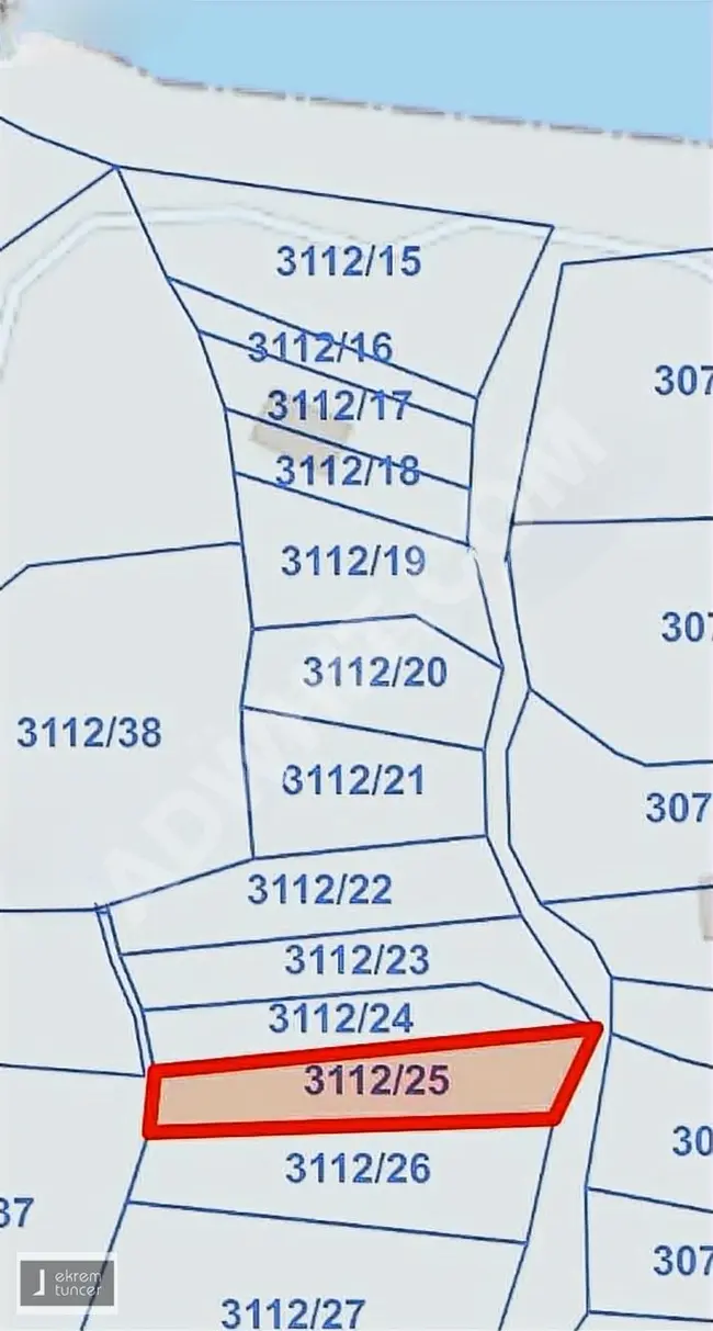 Land for sale with a sea view in Şile Karacaköy İmrenli