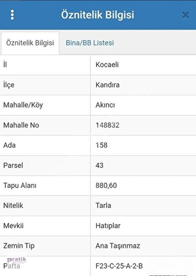 KOCAELİ KANDIRA AKINCILAR MAHALLESİNDE SATILIK ARSA