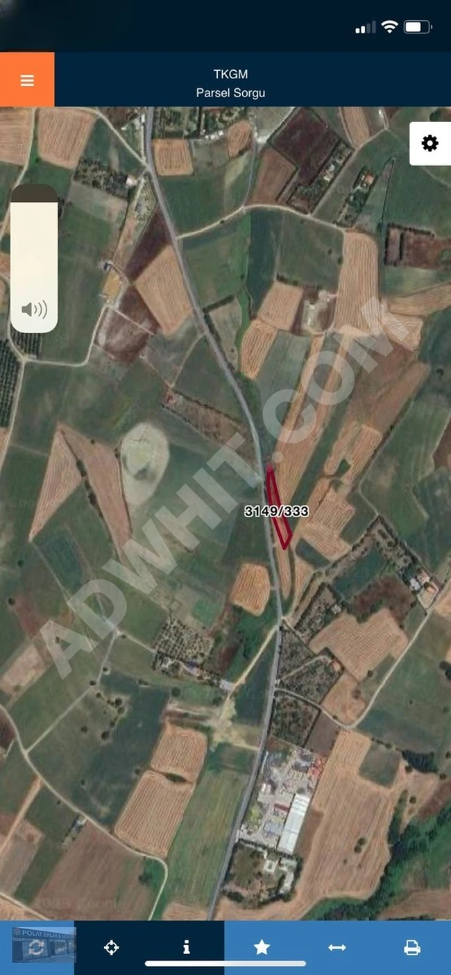 Agricultural land for sale, with an area of 1596 square meters, with a single title deed, in BÜYÜKÇEKMECE CELALİYE.