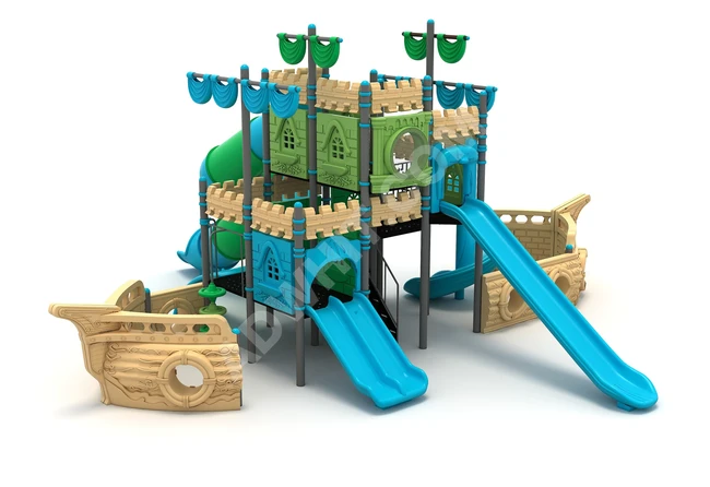 Children's playground ship-shaped games