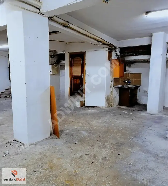 A commercial basement for rent with an area of 150 square meters near the metrobus in the KEMALPAŞA neighborhood.