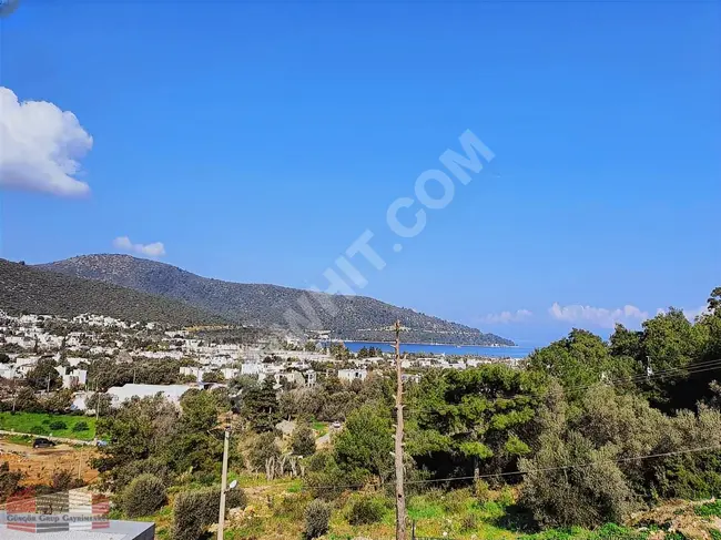 3+1 apartment for sale, extremely luxurious, with a full sea view in the BODRUM TORBA area