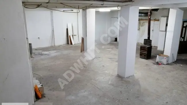 A commercial basement for rent with an area of 150 square meters near the metrobus in the KEMALPAŞA neighborhood.