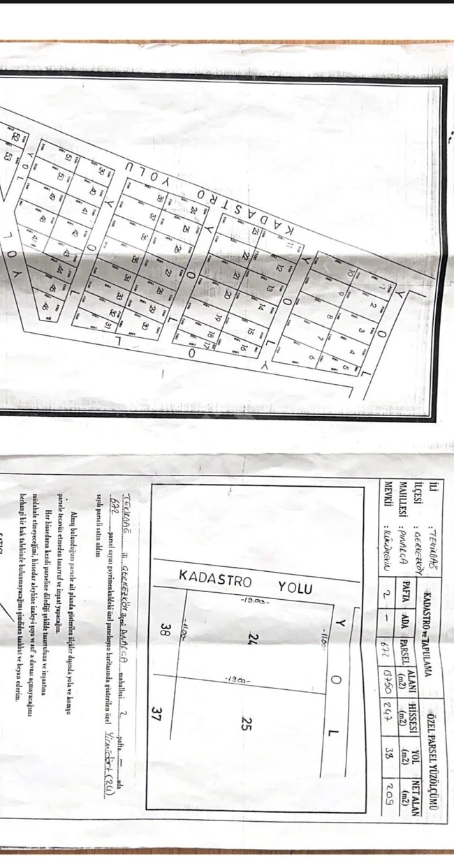 For sale: An independent plot of land measuring 209 square meters in Tekirdağ Pınarca.