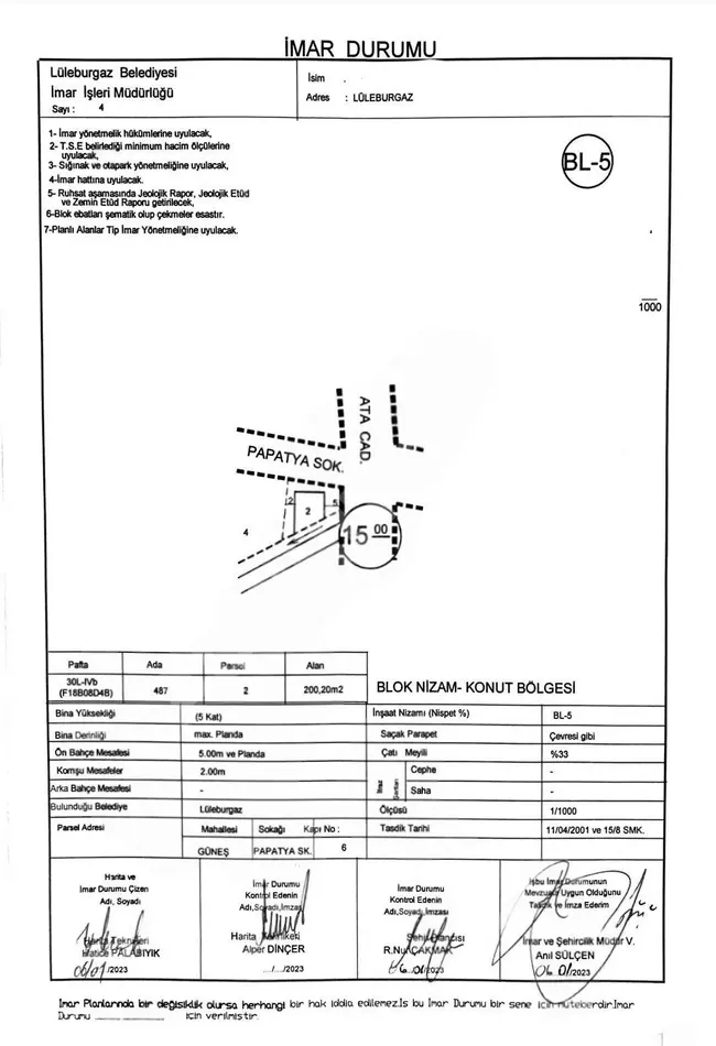 PROJELİ RUHSATLI İNŞAAT YAPIMINA HAZIR 9 DAİRELİK ARSA