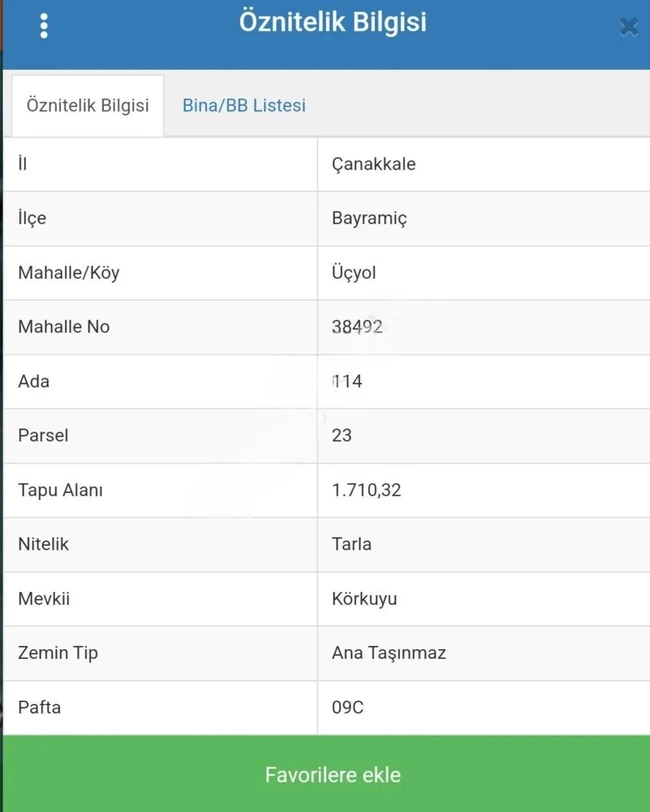 BAYRAMİÇ ÜÇYOL KÖYÜNDE MUHTEŞEM BİR YER GELİN GÖRÜN VE ZATEN ALIRSINIZ