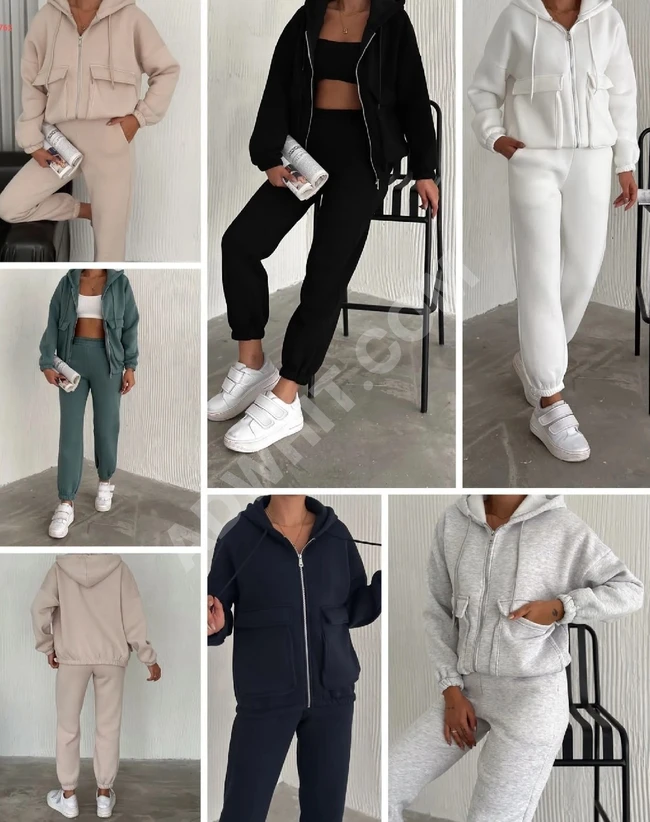 Pajamas with a jacket featuring large pockets