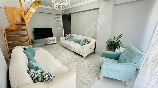 Duplex apartment 5+1 for sale with an area of 150 square meters on the third floor close to Öğretmen Evi from BURAK.