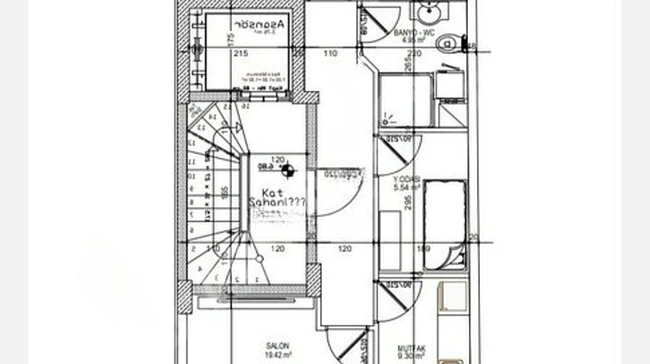 TOPRAKTAN 2.KAT 90 M2 DAİRE