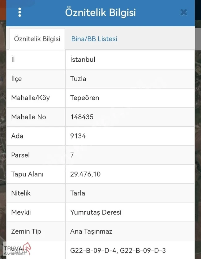 TUZLA TEÖREN DE 280 m2 SATILIK ARSA....