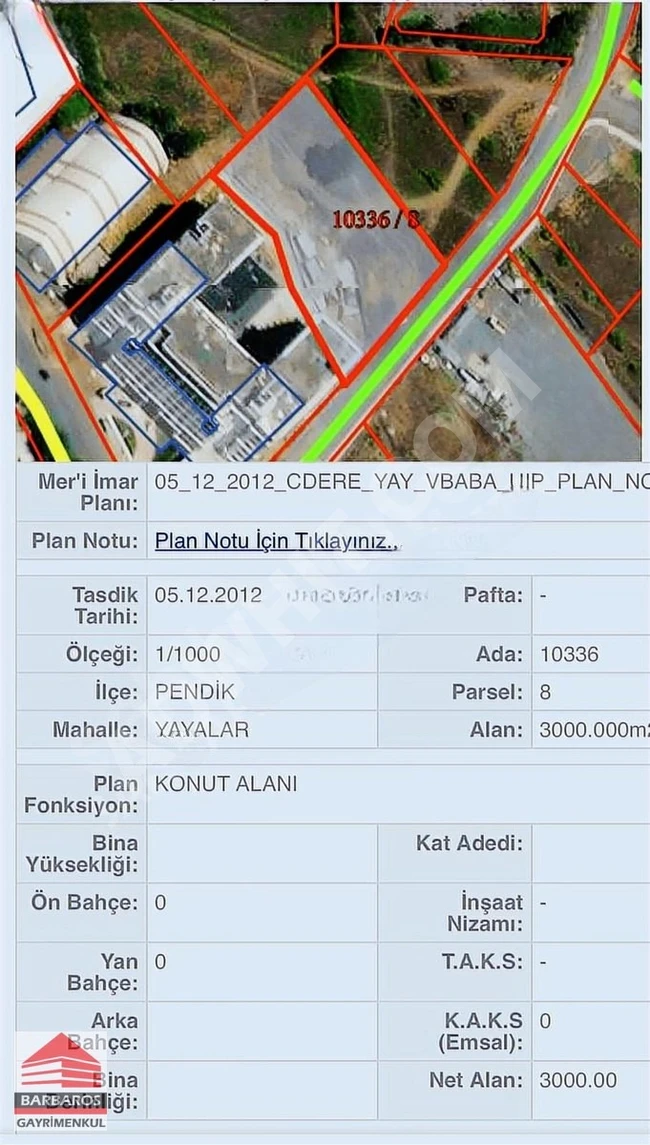 ANKARA CADDESİ YAYALAR METRO DURAĞINDA 316M² İMARLI ARSA