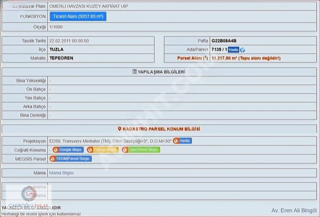 NE ALTIN, NE DOLAR, NE BORSA-KAZANDIRAN ARSA-TİCARİ İMARLI-172M