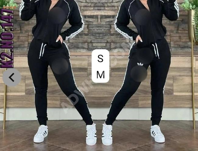 Spor pijama takımı, pantolon ve ceket.