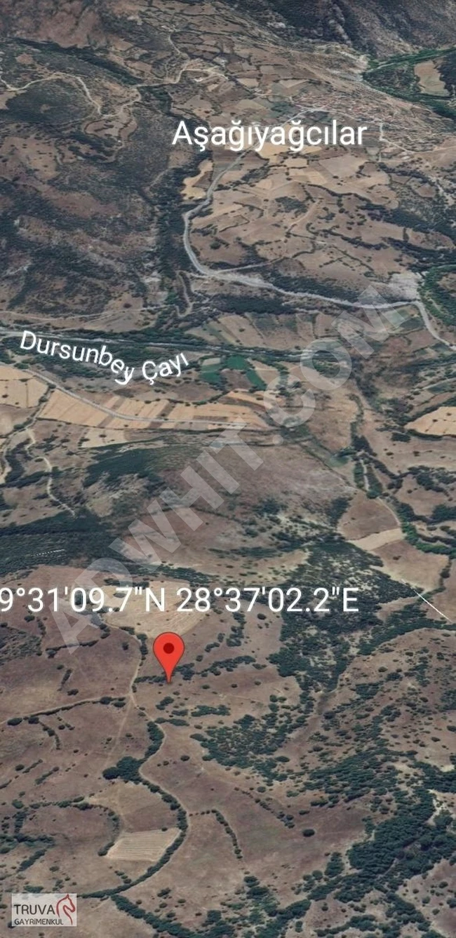 DURSUNBEY AŞAĞIYAĞCILAR KADASTRO YOLA CEPHE FIRSAT 6.350 M2 ARSA