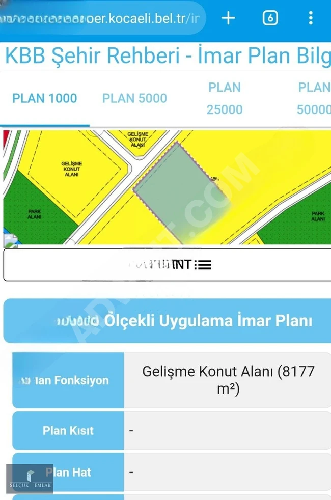 GEBZE'DE KESİNTİLERİ YAPILMIŞ NET KONUT İMARLI ARSA.