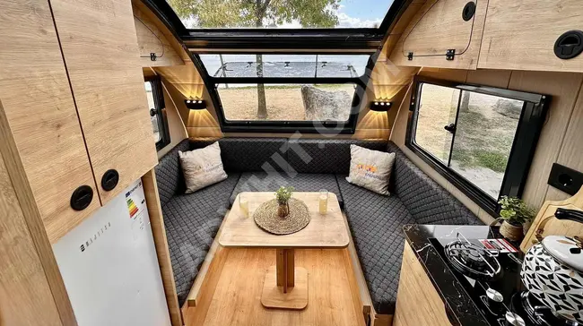 Caravan, fixed bed, solar panel, tent, WEBSTO heating, television, degree, glass door - by GÖKHAN KARAVAN