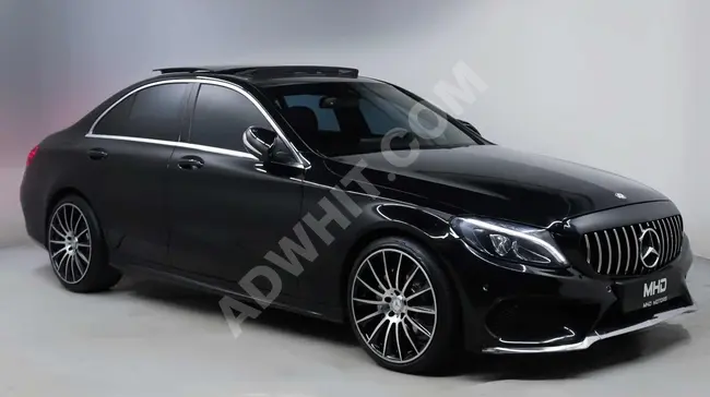 C200d AMG 2015 - تابلوه منجد , ستائر GTR  , جموط 19 انش , بدون نواقص - من MHD !