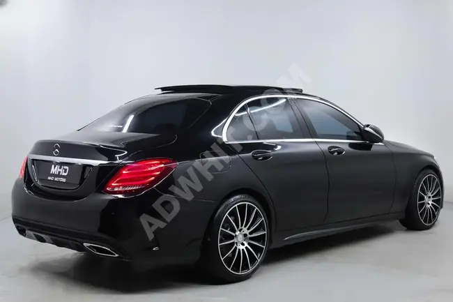 C200d AMG 2015 - تابلوه منجد , ستائر GTR  , جموط 19 انش , بدون نواقص - من MHD !