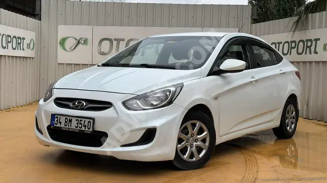 2013 HYUNDAI ACCENT BLUE car, 150 thousand km, automatic, serviced at an authorized service center.