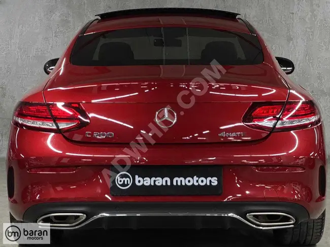 MERCEDES C200 AMG COUPE 2020 - نظام صوت BURMESTER  , جنوط 19 انش , بدون طلاء , من الوكيل - من BARAN MOTORS