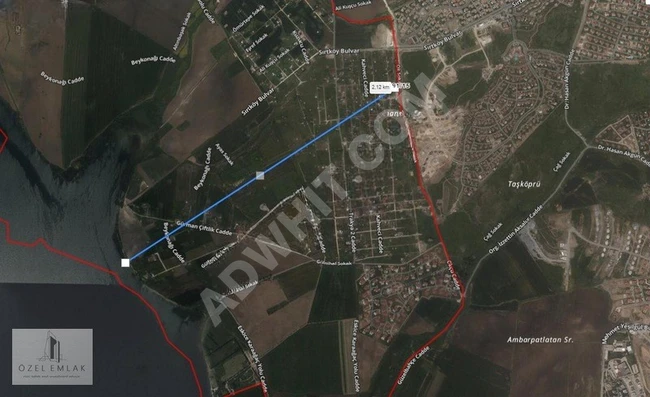 A plot of land measuring 299 square meters with a 17-meter frontage in the villa area in ESKİCE.