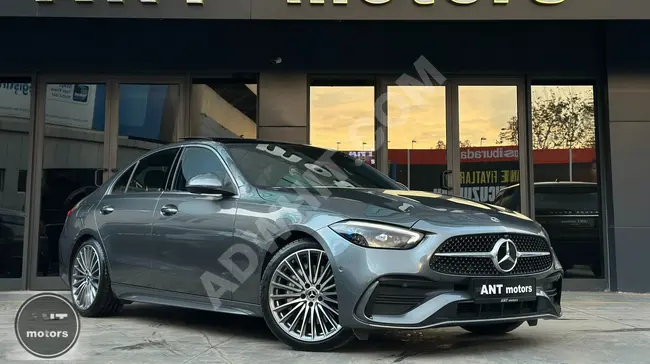 سيارة MERCEDES C 200 EDITION 1 AMG موديل 2023 + نظام توجيه خلفي + نظام صوت BURMESTER