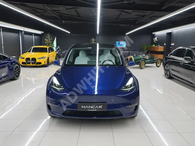 TESLA MODEL Y LONG RANGE موديل 2023 - AWD - مساعد قيادة - سقف زجاجي - HANCAR