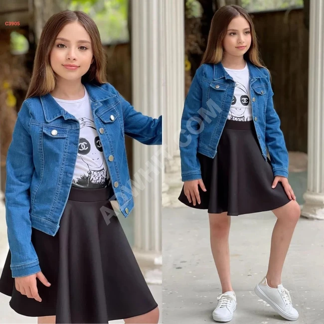 Girls' Skirt Set 4 Pieces